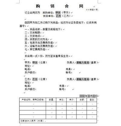 明確購銷合同基本要素，防范財務(wù)風險