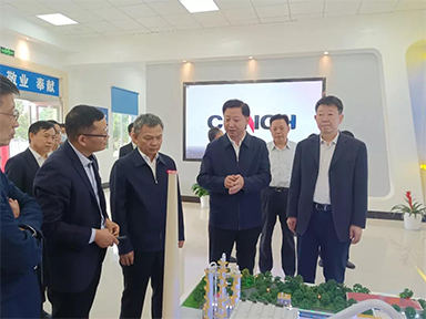 黃曉武操龍燦一行在海螺集團參觀考察了世界首條二氧化碳捕集純化示范項目